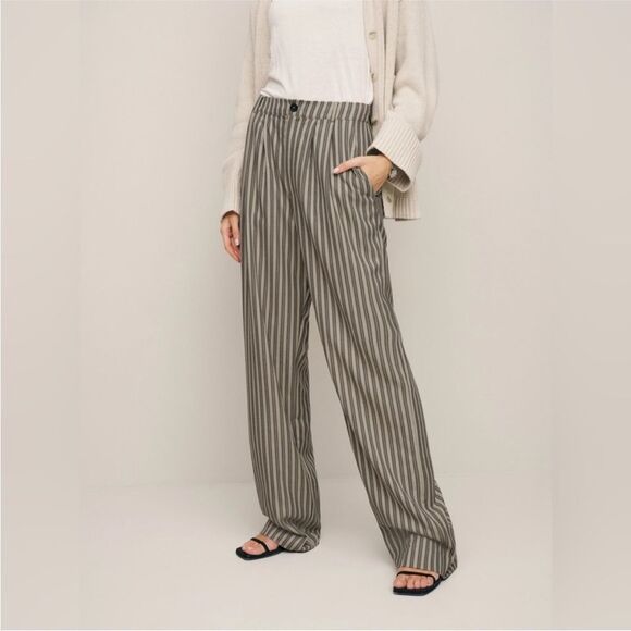 NEW Reformation Mason Pant in Slate Stripe - Picture 9 of 12